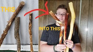 HOW TO MAKE BEAUTIFUL WALKING STICKS [upl. by Artenak244]