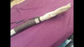 ASH WALKING STICK carving [upl. by Ppik338]