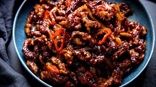 The Crispiest Tastiest Crispy Chilli Beef EVER [upl. by Ydnerb]