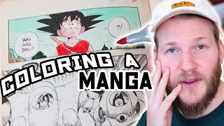 ARTIST COLORS A MANGA with Copic Markers [upl. by Tor]