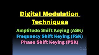 ASK FSK PSK Modulation  Digital Modulation Techniques  Amplitude Frequency and Phase Shift Keying [upl. by Adala]