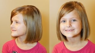 How to do a Bob Cut  Short Hair Tutorial  Girls Haircuts [upl. by Ottillia]