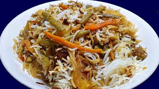 Mauritian Cuisine Easy Vegetable Biryani Recipe  Briani Légumes Mauricien [upl. by Meakem]