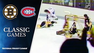 NHL Classic Games Canadiens send Bruins home in 1979 SemiFinal [upl. by Eanehs]