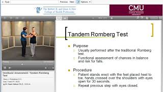 Vestibular Assessment Tandem Romberg Test [upl. by Dedie]