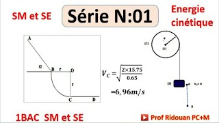 Serie dexercices énergie cinétique1Bac [upl. by Annasiul]