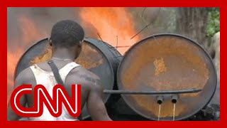 Nigerias illegal oil refineries 2010 [upl. by Rivy458]