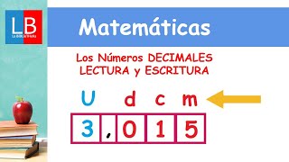 Los Números DECIMALES LECTURA y ESCRITURA ✔👩‍🏫 PRIMARIA [upl. by Tombaugh]