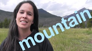 How to Say MOUNTAIN and SENTENCE  American English [upl. by Nostaw372]