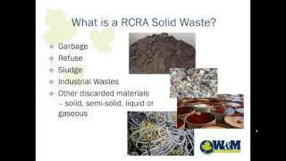 RCRA Hazardous Waste Management Training [upl. by Aimak]