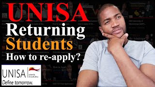 UNISA Returning students  How to reapply at UNISA online  How to apply at UNISA [upl. by Ahseinar]