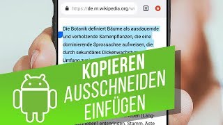 Android Text Ausschneiden Kopieren und Einfügen [upl. by Eceeryt297]