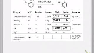 Reagent Table Calculations for Organic Chemistry Lab [upl. by Race]