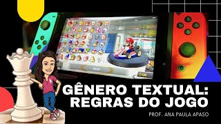 REGRAS DO JOGO GÊNERO TEXTUAL [upl. by Villiers749]