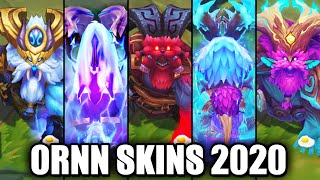 All Ornn Skins Spotlight League of Legends [upl. by Eerak]