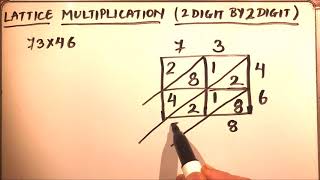 LATTICE MULTIPLICATION METHOD 2 DIGIT BY 2 DIGIT [upl. by Cogn]