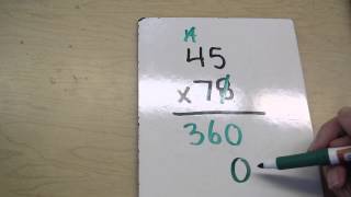 Multiplying 2 digit numbers example 2 [upl. by Atsirk801]