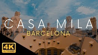 Casa Mila Barcelona Tour La Pedrera Antoni Gaudi 4k [upl. by Brackett]