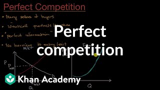 Perfect competition  Microeconomics  Khan Academy [upl. by Ainslee]