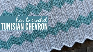 Tunisian Chevron Crochet Tutorial [upl. by Ut393]