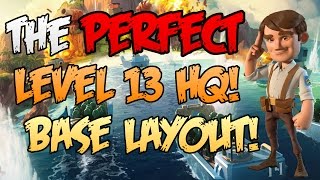 Boom Beach  Best quotLevel 13 HQquot Base Layout EVER [upl. by Mckenna]