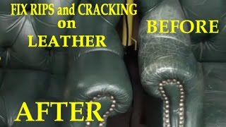 Fix Rips and Cracking on a Leather Chair [upl. by Htiduy699]