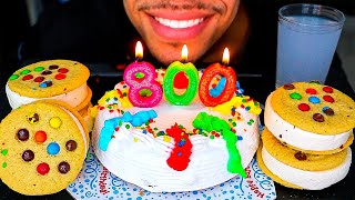 ASMR ICE CREAM CAKE MampM ICE CREAM SANDWICHES MUKBANG EATING SHOW SOUNDS 800K CELEBRATION THANK YOU [upl. by Wilmer445]