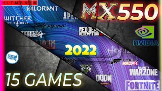 NVIDIA GeForce MX550 in 15 GAMES  20222023 [upl. by Schmitz304]