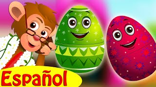 Huevos Sorpresas Cinco Monitos Five Little Monkeys  ChuChu TV Huevos Sorpresa [upl. by Gaves]