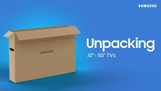 How to unbox your 2021 Samsung 43”  50” TV  Samsung US [upl. by Pierson]