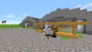 Funktionierendes Flugzeug in Minecraft Vanilla  Minecraft Map [upl. by Niatsirt]