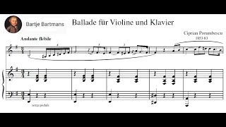 Ciprian Porumbescu  Ballad for Violin and Piano 1880 [upl. by Eirojram]