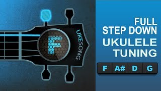 Online Ukulele Tuner  Full Step Down UKULELE TUNING [upl. by Falkner69]