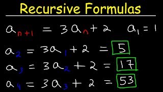 Recursive Formulas For Sequences [upl. by Aicirtan]