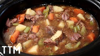 Easy Crock Pot Beef Stew Recipe [upl. by Nosittam]