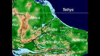 Plate Tectonic Evolution of India Scotese Animation [upl. by Sadie]