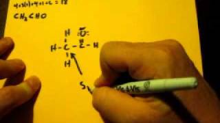Lewis Dot Structure of CH3CHO ethanal [upl. by Enirbas]