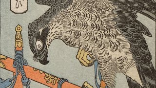 Japanese Woodblock Printmaking  An Ukiyoe Falcon [upl. by Aidnis]