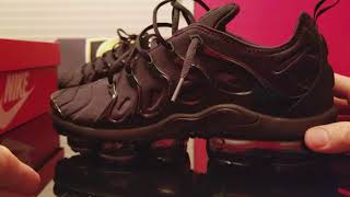 Nike Air Vapormax Plus Triple Black reviewon feet [upl. by Yennaiv722]