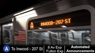 ᴴᴰ R179 A Express Train to 207 St Announcements  From Lefferts  First Day of R179s on the A line [upl. by Jermaine767]