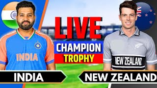 India vs New Zealand Match 12  Live Cricket Match Today  IND vs NZ  Champions Trophy [upl. by Alicec]