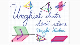 Unghiul dintre doua plane  Unghiul diedru [upl. by Oyek460]