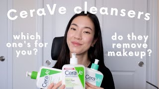 Comparing CeraVe cleansers hydrating foaming creamtofoam [upl. by Mercie]