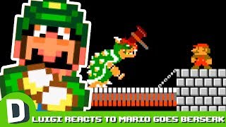 Luigi Reacts to Mario Goes Berserk [upl. by Edra]