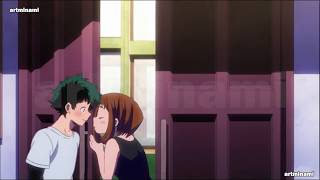 Midoriya x Uraraka KISS Scene My Hero academia 4x1 English Dub [upl. by Niobe]