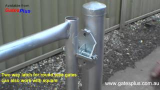 Gate Latch 2 way for round pipe and square [upl. by Imled93]