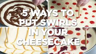 5 Ways to Put Swirl in Your Cheesecake [upl. by Yengac]