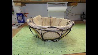 How To Make A Burlap Liner For Hanging Baskets [upl. by Enilegna]