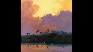 Landscape Painting in Acrylics Learn Optical Blending [upl. by Kieffer]