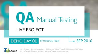 QA Manual Testing Live Project Demo 01 for beginners [upl. by Kutchins]